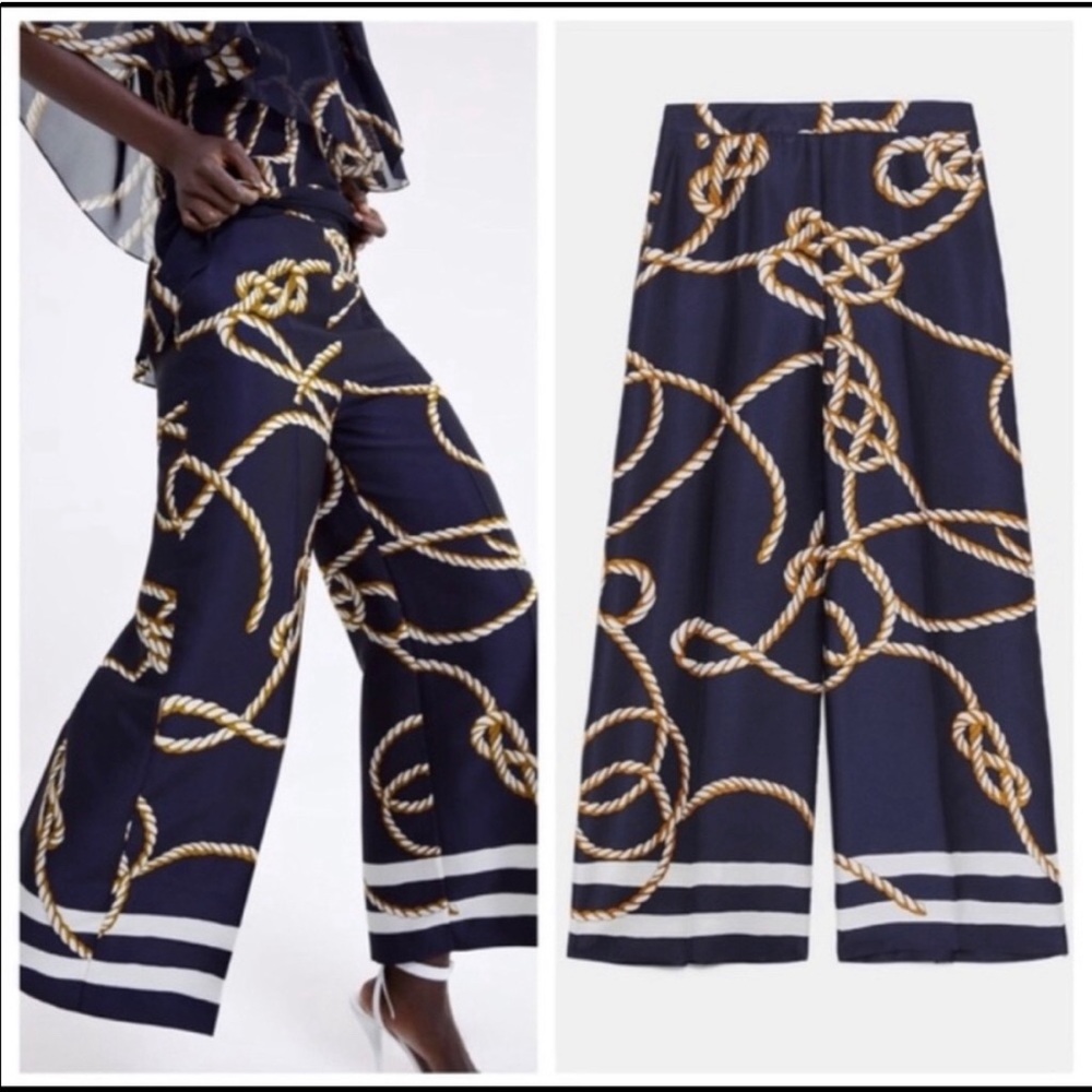 Zara Nautical Knot print Culottes